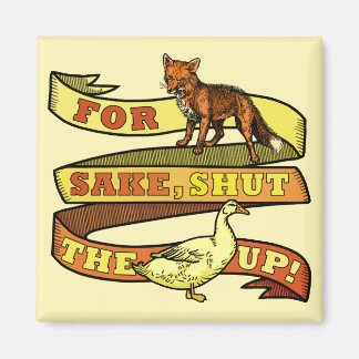 Funny Fox Duck Animal Pun Magneet