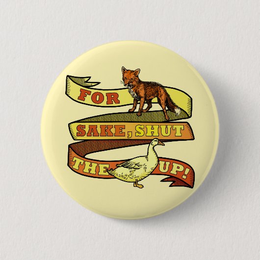 Funny Fox Duck Animal Pun Ronde Button 5,7 Cm (Voorkant)