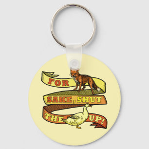Funny Fox Duck Animal Pun Sleutelhanger