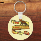 Funny Fox Duck Animal Pun Sleutelhanger (Voorkant)