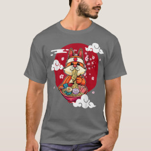 Funny Fox Eating Ramen Cute Vixen Japanse noedels T-shirt