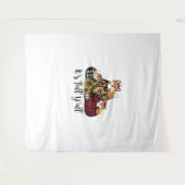 Funny Fox Het is Herfst Y'all Thanksgiving Dierenl Wandkleed (Voorkant (horizontaal))