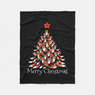 Funny Fox kerstboom Foxas Fleece Deken