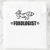 Funny Fox Rechthoekige Sticker (Tas)