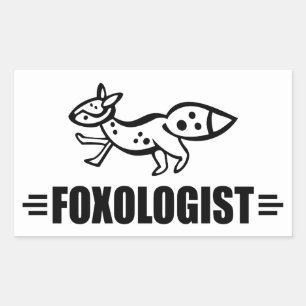 Funny Fox Rechthoekige Sticker