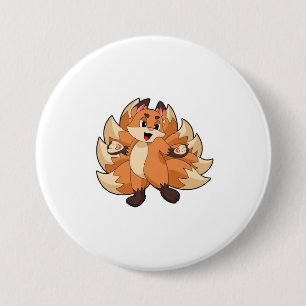Funny Fox Ronde Button 7,6 Cm