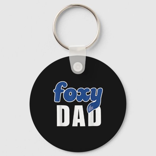 Funny Foxy Dad  Sleutelhanger (Voorkant)