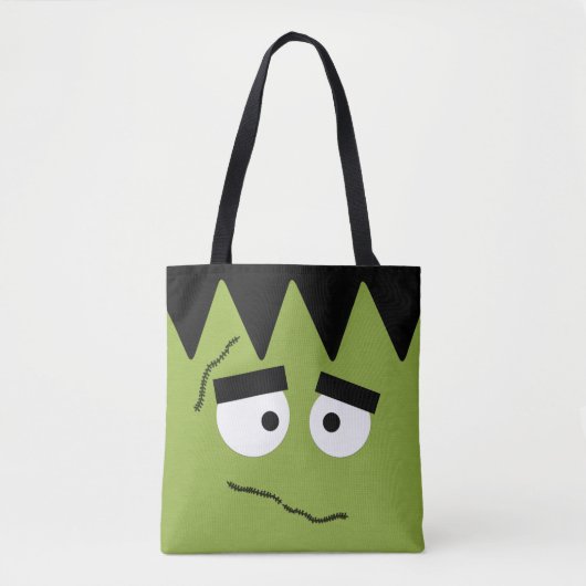 Funny Frankenstein Face voor Halloween Draagtas (Voorkant)