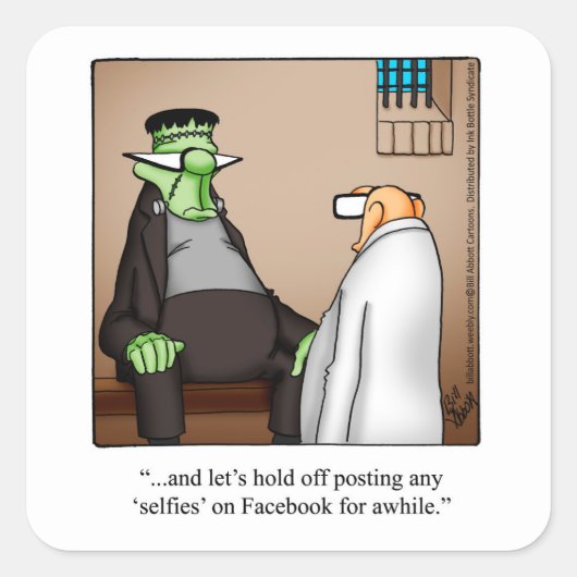 Funny Frankenstein Humor Halloween Stickers (Voorkant)