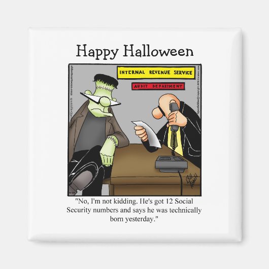 Funny Frankenstein Monster Humor Magnet Magneet (Voorkant)