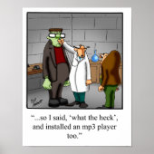 Funny Frankenstein Monster mp3player Poster (Devant)