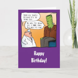 Funny Frankensteins Doctor Birthday Card Kaart