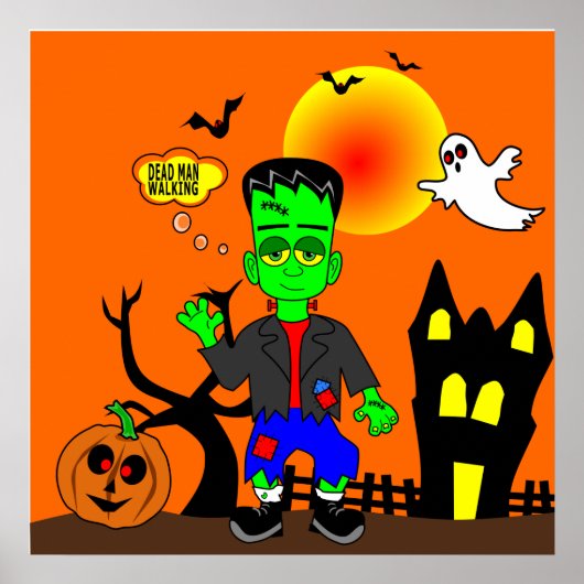Funny Frankenstein's Monster Afbeelding Poster (Voorkant)