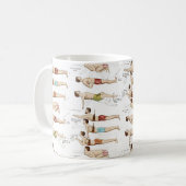 Funny -Franse zwemschool Koffiemok (Voorkant links)