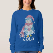 Funny Freaking Cold Penguin Ugly KerstSweater Trui (Voorkant)