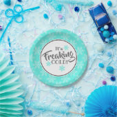 Funny Freaking Cold Winter Party Papieren Bordje (Feest)
