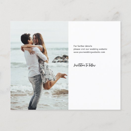 Funny Free Cake Open Bar Wedding Save the Date Flyer (Achterkant)