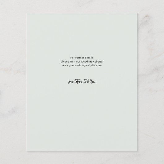 Funny Free Cake Open Bar Wedding Save the Date Flyer (Achterkant)