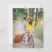 Funny Free Drinken Foto Vertical Save the Dates Date (Achterkant)