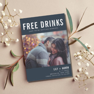 Funny Free Drinken Photo Navy Wedding Save The Date