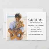 Funny Free Drinken Photo Wedding Save The Date (Achterkant)