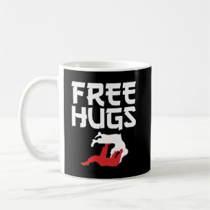Funny Free Hugs BJJ Jiu-Jitsu Takedown Koffiemok