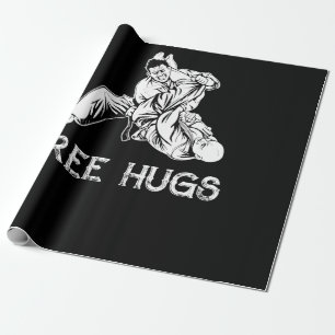 Funny Free Hugs Brazililian Jiu-Jitsu MMA BJJ Cadeaupapier
