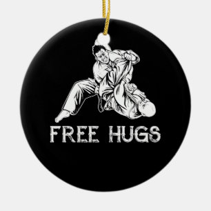 Funny Free Hugs Brazililian Jiu-Jitsu MMA BJJ Keramisch Ornament
