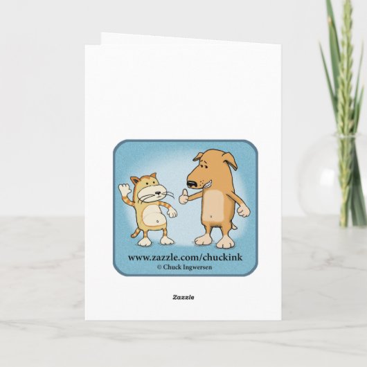 Funny Free range Chickens Birthday Kaart (Achterkant)