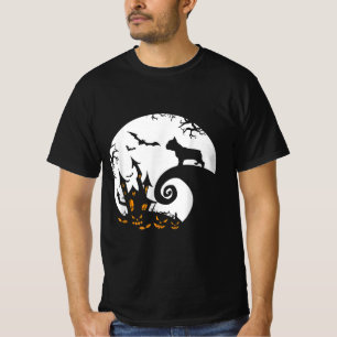 Funny French Bulldog and Moon Halloween Costume T-shirt