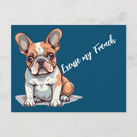 Funny French Bulldog Briefkaart (Voorkant)