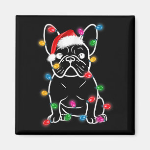 Funny French Bulldog Dog Tree kerstlampjes Paj Magneet