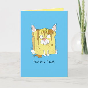 Funny French Bulldog Frenchie Cute Dog Cartoon Kaart