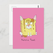 Funny French Bulldog Frenchie Dog Cartoon Briefkaart (Voorkant / Achterkant)