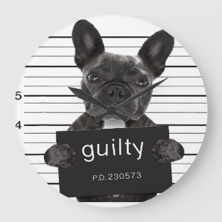 Funny French Bulldog Jail Mugshot Bad Dog Grote Klok