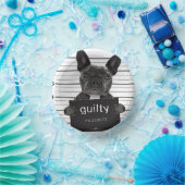 Funny French Bulldog Jail Mugshot Bad Dog Papieren Kommen (Feest)