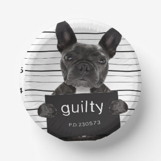 Funny French Bulldog Jail Mugshot Bad Dog Papieren Kommen