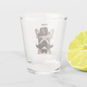 Funny French Bulldog Pour Custom Shot Glas (Achterkant)