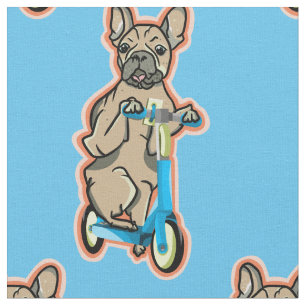 Funny French bulldog Stof