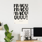 Funny French Cat Quote Art Print  (Thuiskantoor)