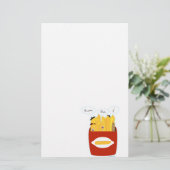 Funny French Fries Briefpapier (Staand voorkant)