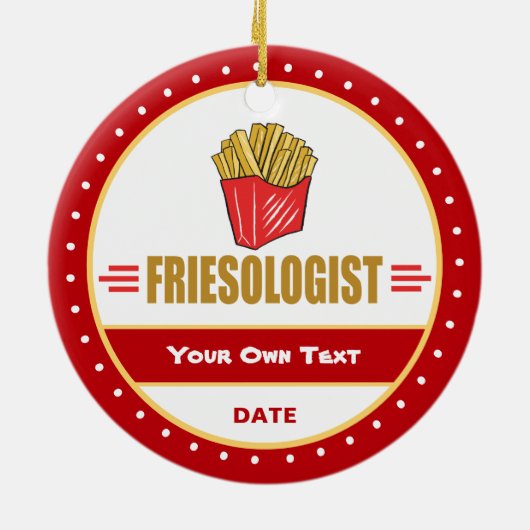 Funny French Fries Keramisch Ornament (Achterkant)