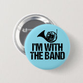 Funny French Horn Ronde Button 5,7 Cm (Voorkant /achterkant)