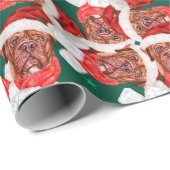 Funny French Mastiff-kerstpatroon Cadeaupapier (Rol Hoek)