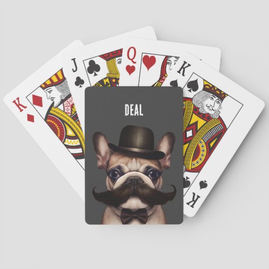 Funny Frenchie "Deal" Pokerkaarten (Achterkant)