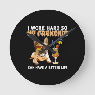 Funny Frenchie French Bulldog Lover Ronde Klok