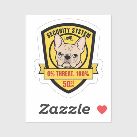 Funny Frenchie Security System Judgment Dog Mom Gi Sticker (Vel)