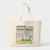 Funny Fresh Produce Laftovers Cartoon Grocery Tas (Voorkant)
