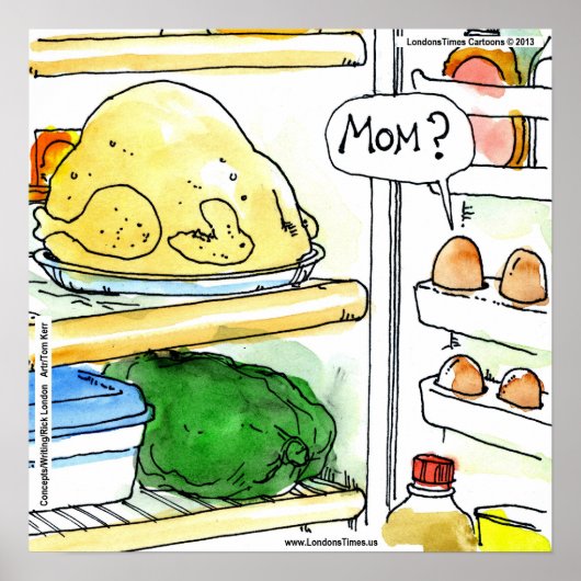 Funny Fridge Chicken Egg Family Poster (Voorkant)