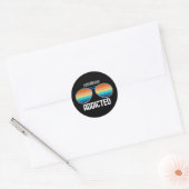 Funny Friendship Addicted Ronde Sticker (Envelop)
